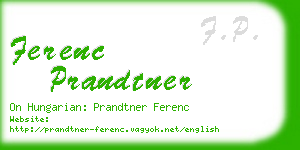 ferenc prandtner business card